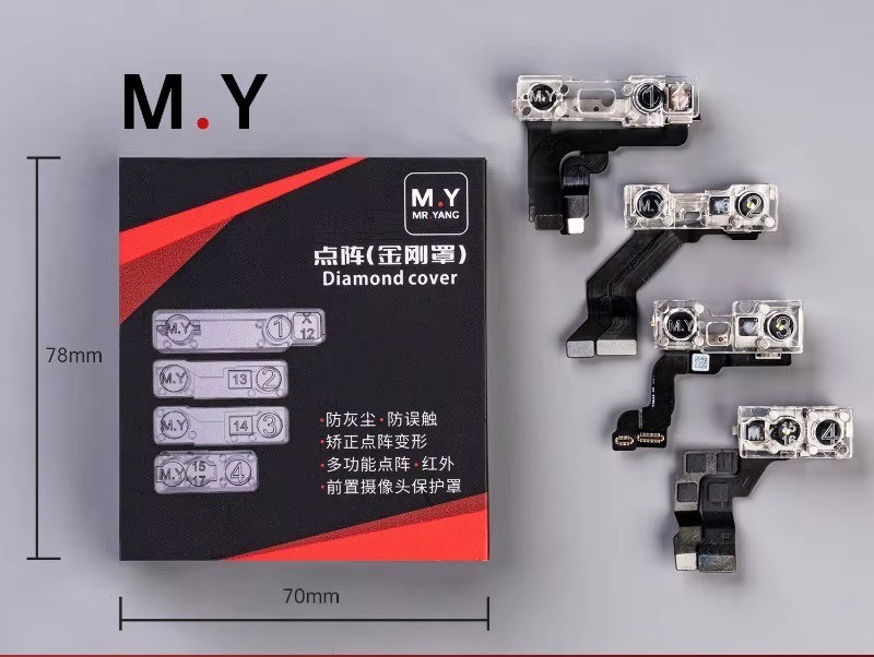 Protector de camara frontal YCS magnetico x4 para iphone 12 a 17