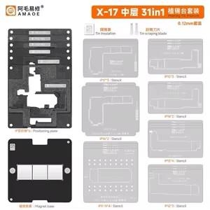 Stencil AMAOE para Interposer 31 en 1 iPhone X a 17 pro max