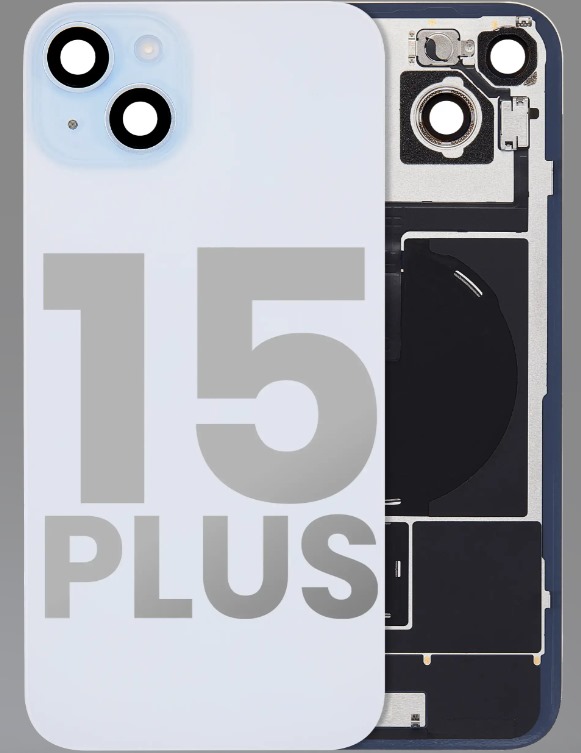 Tapa con anclaje para iPhone 15 plus azul