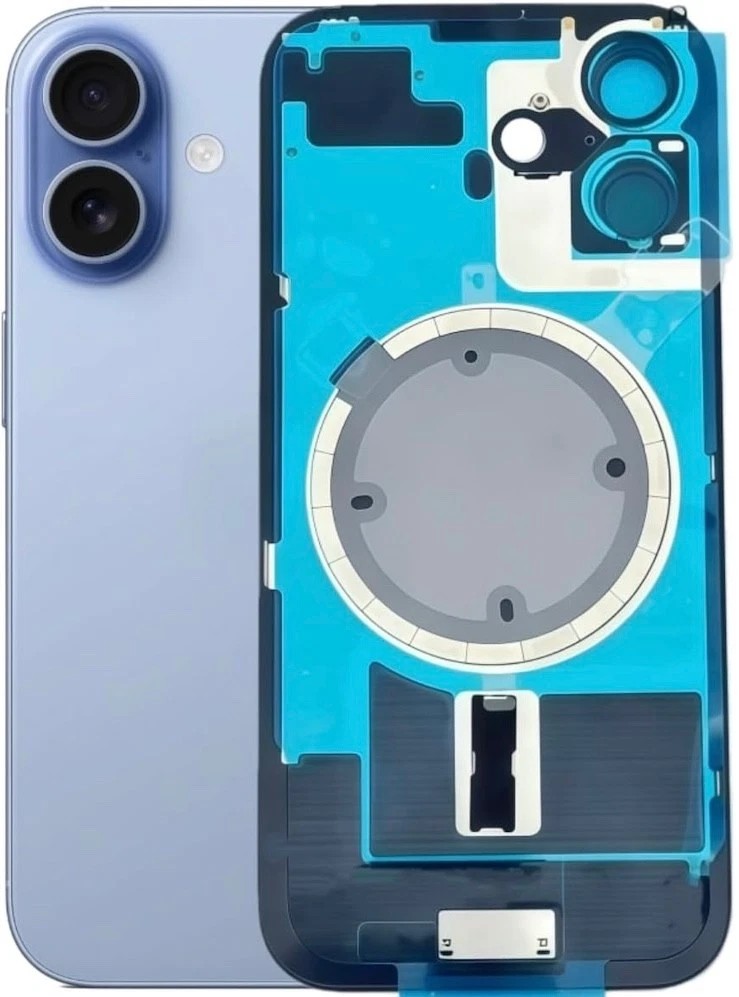 Tapa con anclaje para iPhone 17 azul